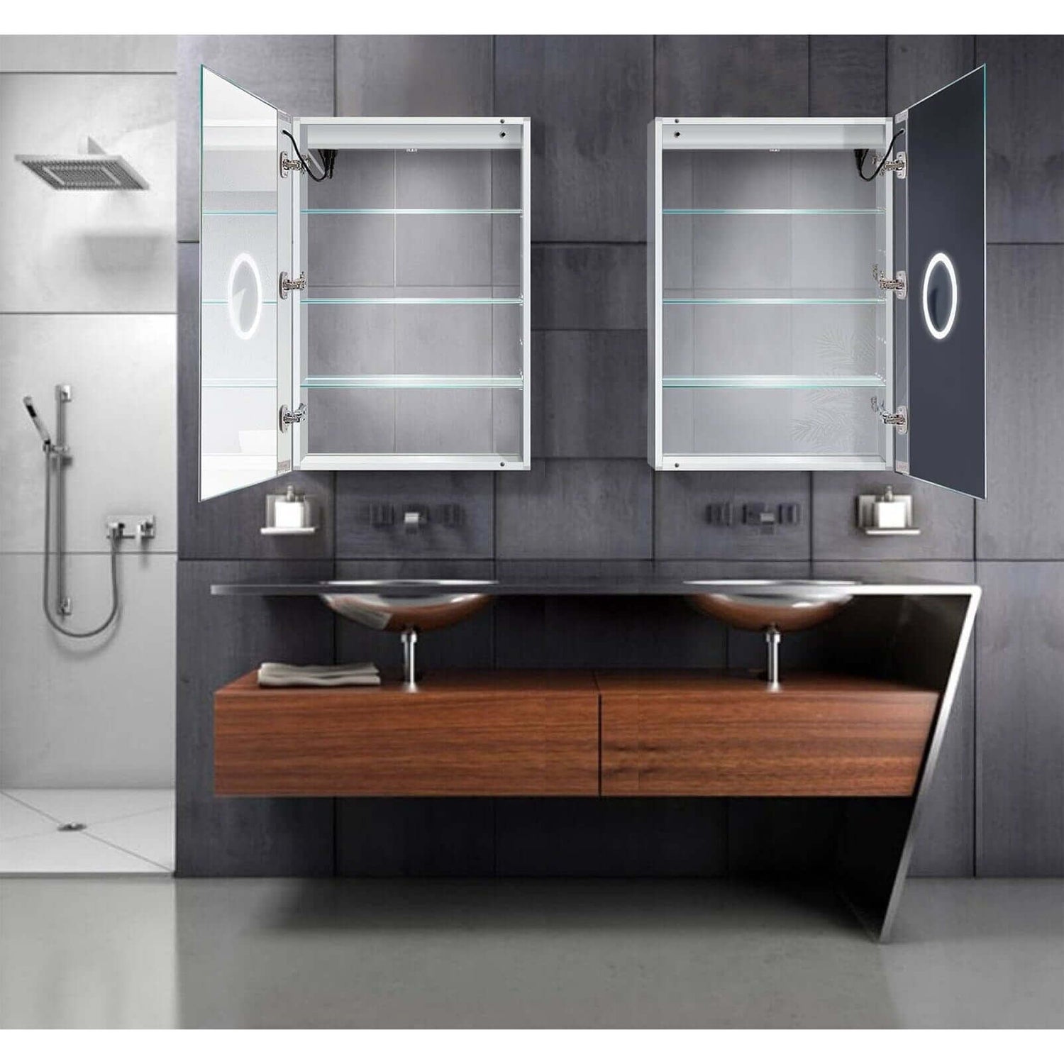 Krugg Medicine Cabinet: Fog-Free Clarity & Organized Storage