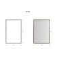 Surya Alchemist 30W x 40H Rectangle Hand-Painted Wall Mirror Measurement Pic
