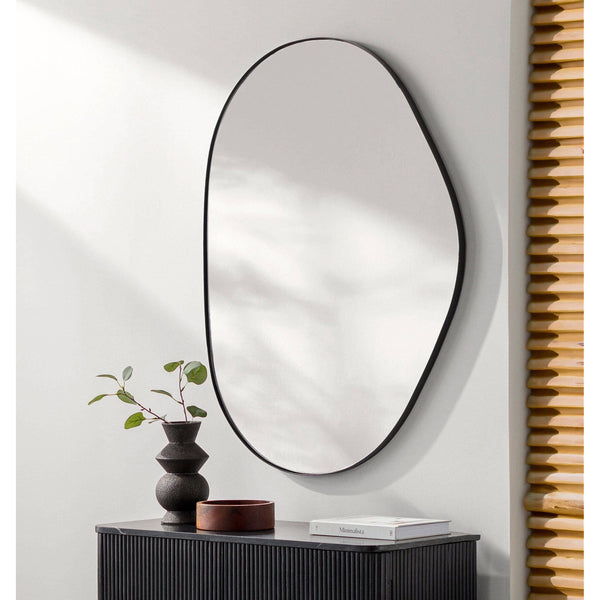 Surya Aamnah Black-Framed Wall Mirror 30W x 40H Lifestyle Photo