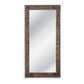 Bassett Mirror Zip Weathered Gray Floor Mirror 40W x 80H With A White Background & shadow