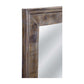 Bassett Mirror Zip Weathered Gray Floor Mirror 40W x 80H With A White Background close up view