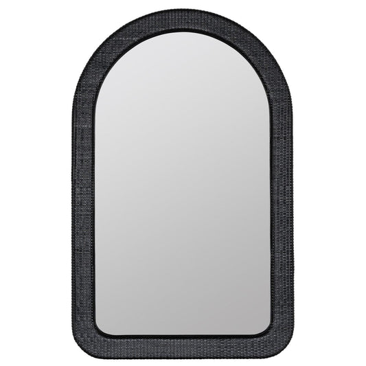 Wall Mirror - Cooper Classics Black Rattan 24W x 38H - 42090