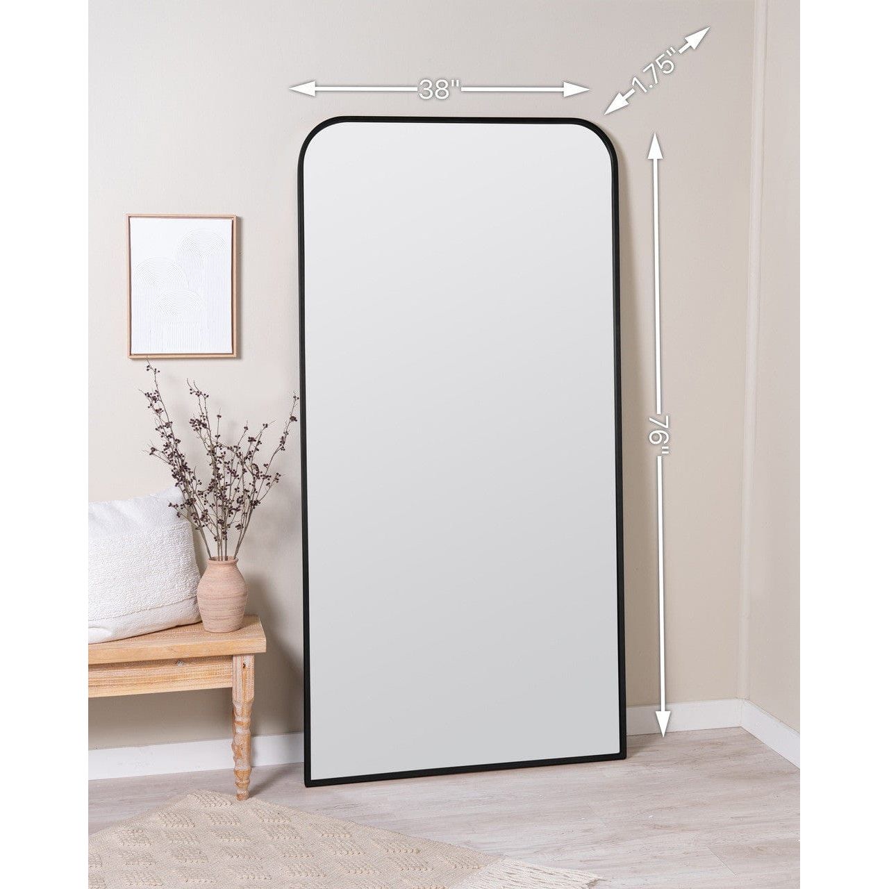 Floor Mirror - Distinct Mirrors Arcane Silhouette 38W x 76H 