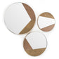 Set of 3 metal mirrors with bronze frames for a stylish wall mirror 