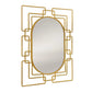 Gild Design House Deanna Gold Metal Mirror with art deco style metal frame.