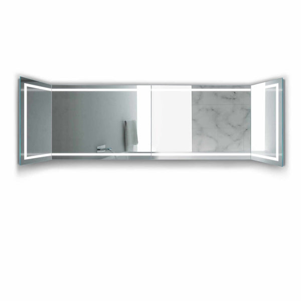 Krugg Modular SM Long 132 x 36 Lighted Bathroom Mirrors Lighted Bathroom Mirror, LED Bathroom Mirror, Lighted Mirror, LED Mirror Krugg Reflections USA 