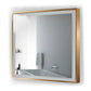 Krugg Soho 36 x 36 Matte Gold LED Bathroom Mirror