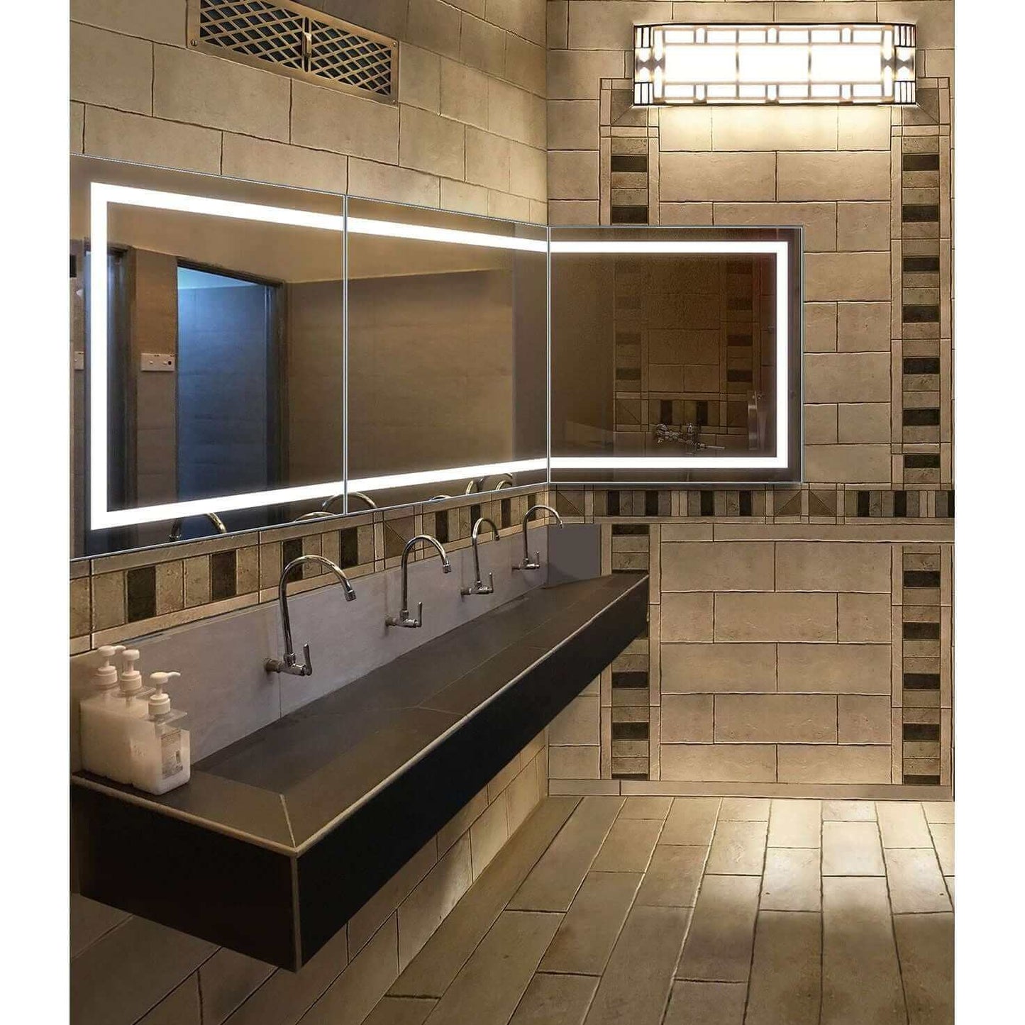 Krugg 36 x 36 Left or Right Corner-Fit LED Bathroom Mirror