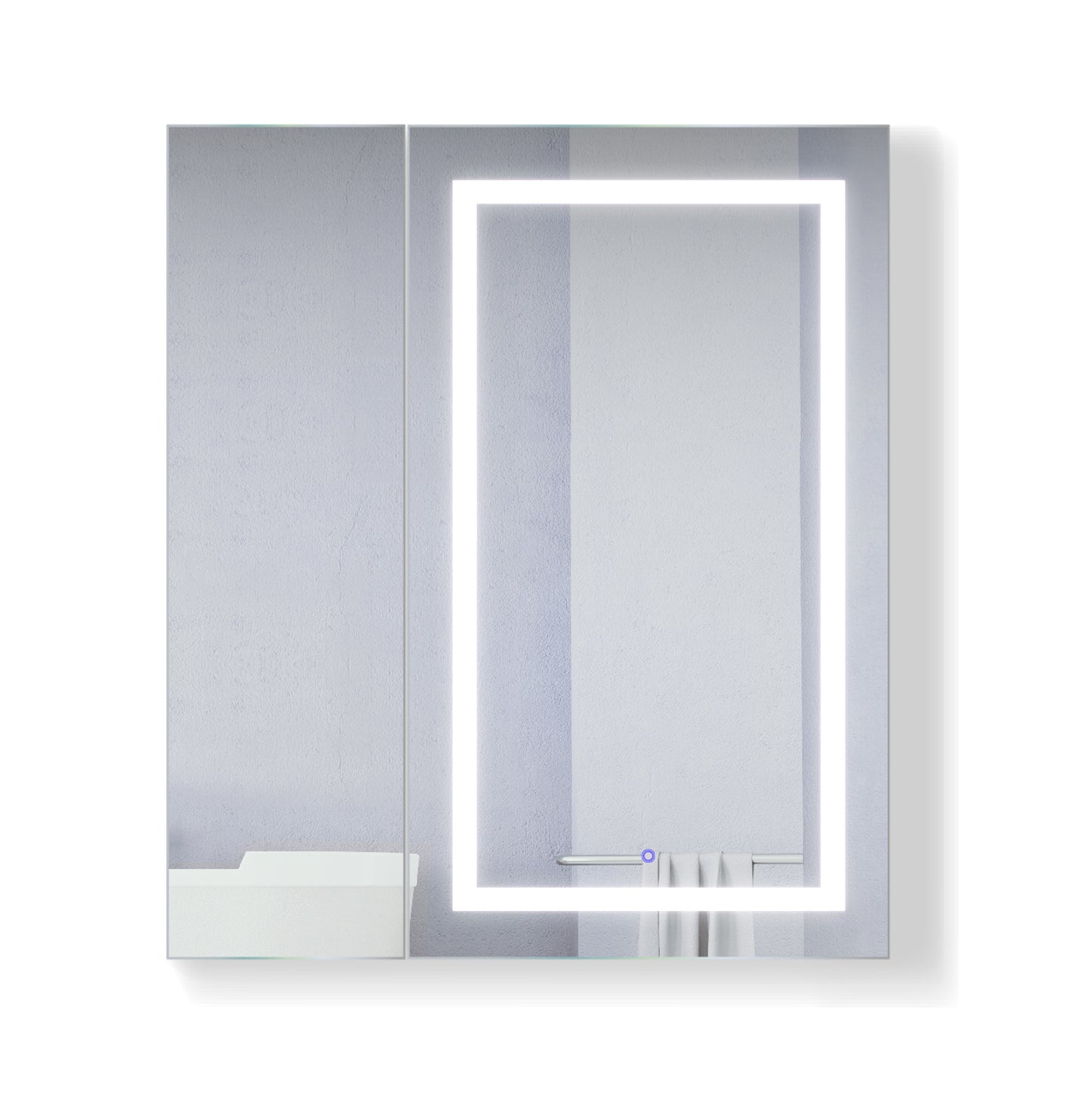 Krugg Svange 42 x 42 LED Medicine Cabinet - Defogger, Dimmer