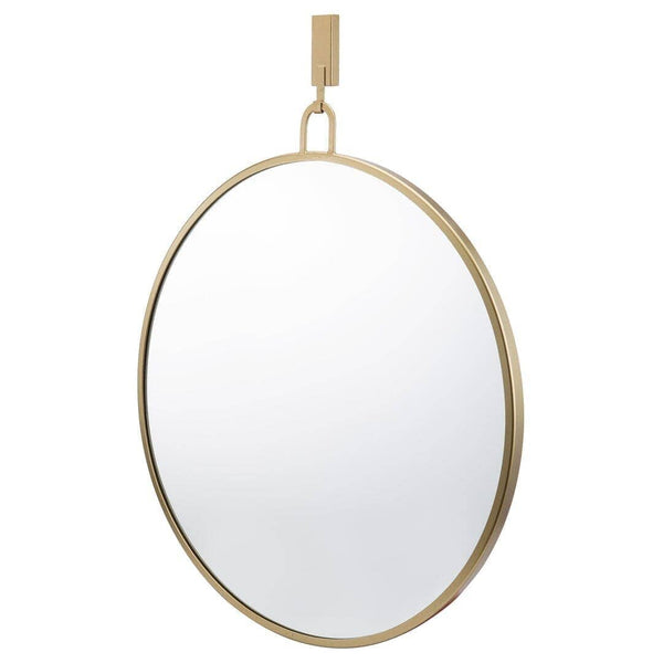 Varaluz Stopwatch 30-Inch Round Mirror - Boho & Modern Round Mirror, Wall Mirror, Circle Mirror Varaluz Gold 