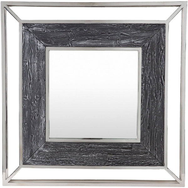 Wall Mirror - SURYA Allure 32 Metallic-Silver 