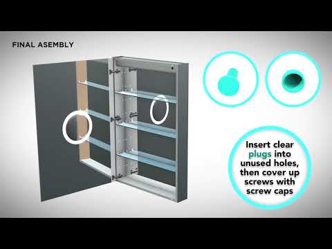 Dual LED Medicine Cabinet | Krugg Svange 60W x 36H - SVANGE6036DLLR Installation Video