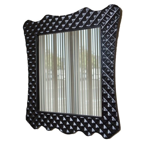Bellaterra Solid Wood Frame Mirror In Black - 31.5W x 34.1H-Distinct Mirrors
