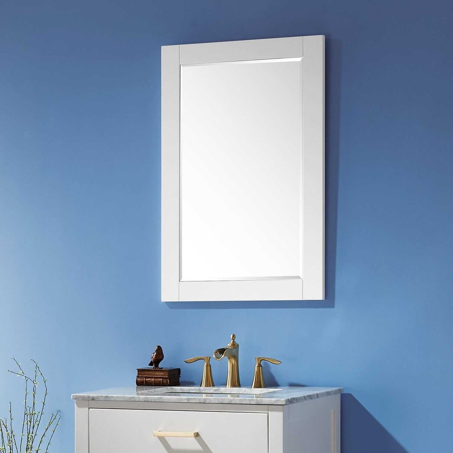 Bathroom Mirror - Altair Ivy Wood-Framed - 531024-MIR-WH