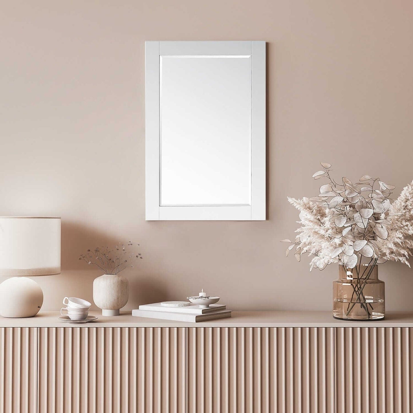 Bathroom Mirror - Altair Ivy Wood-Framed - 531024-MIR-WH