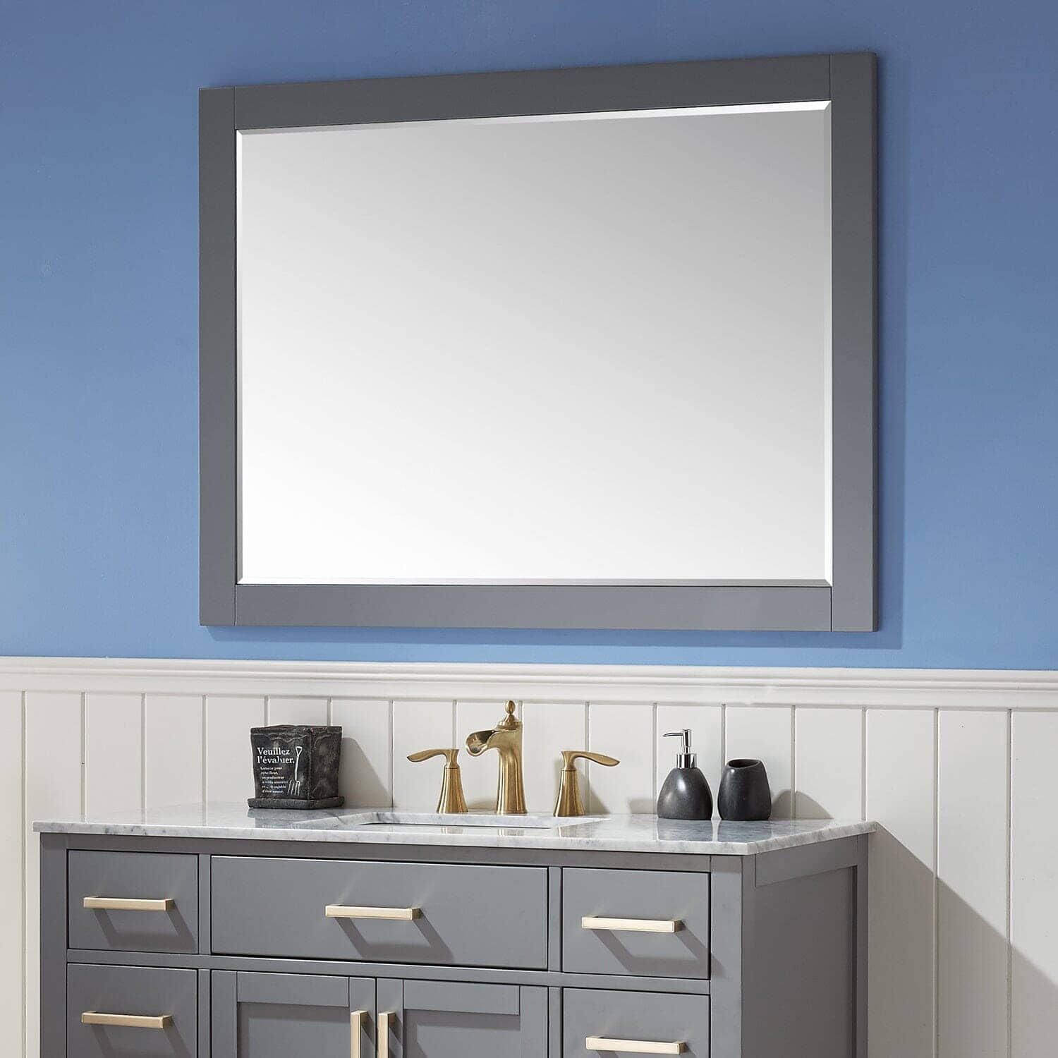 Bathroom Mirror - Altair Ivy Wood Framed - 531048-MIR-GR