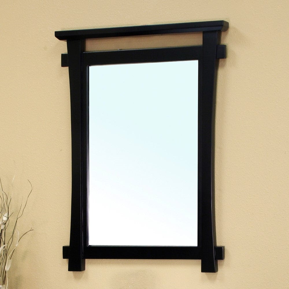Bellaterra Solid Wood Frame Mirror In Black - 27.6W x 37.4H-Distinct Mirrors