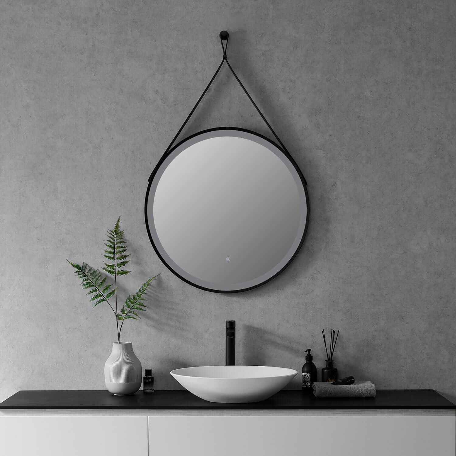 Lighted Bathroom Mirror - Altair Roccia 28"- 749028-LED-BT