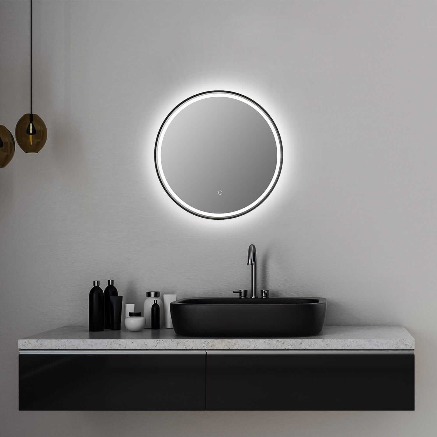 Lighted Bathroom Mirror - Altair Palme - 751024-LED-BF