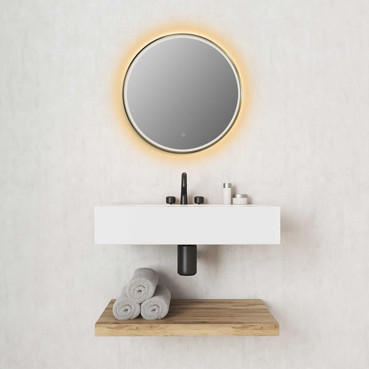 LED Bathroom Mirror - Altair Palme 32" Round 751032-LED-GF