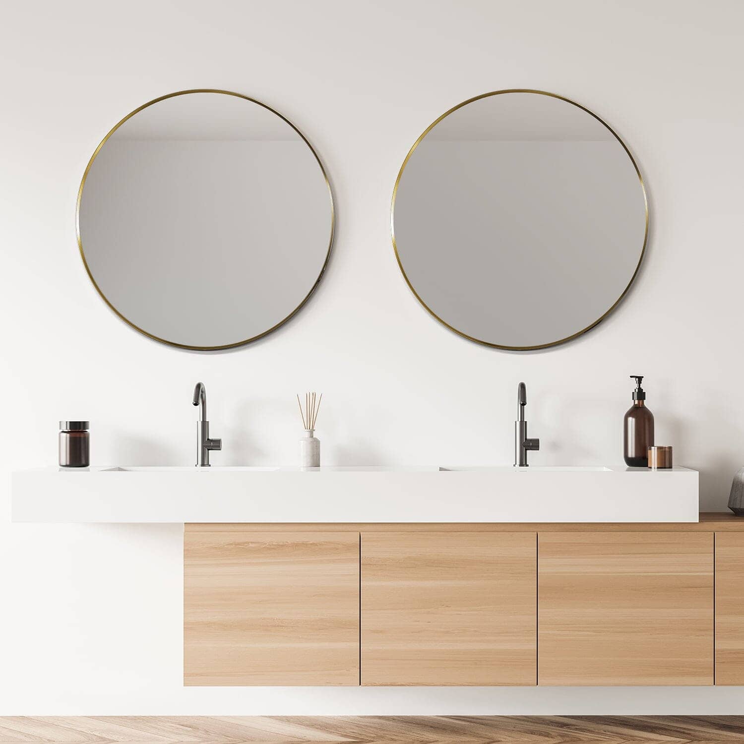 Bathroom Mirror - Altair Liceo 30" Round - 752030-MIR-GF