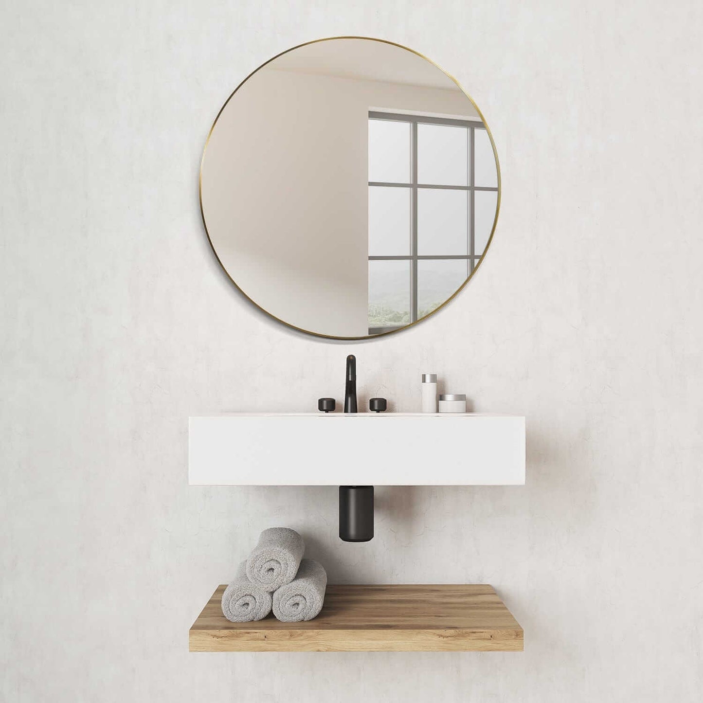 Bathroom Mirror - Altair Liceo 42" Round  752042-MIR-GF