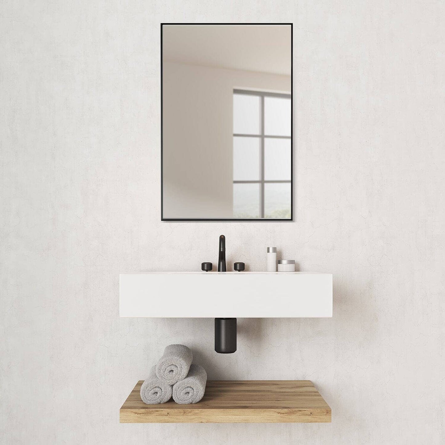 Bathroom Mirror - Altair Sassi 24W x 36H - 755024-MIR-BF