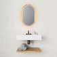 Altair Oleggio Oval 36" Bathroom Vanity LED Lighted Wall Mirror - Gold Frame