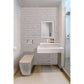 Minimalist bathroom design showcasing Krugg Bijou 15 X 20 LED mirror