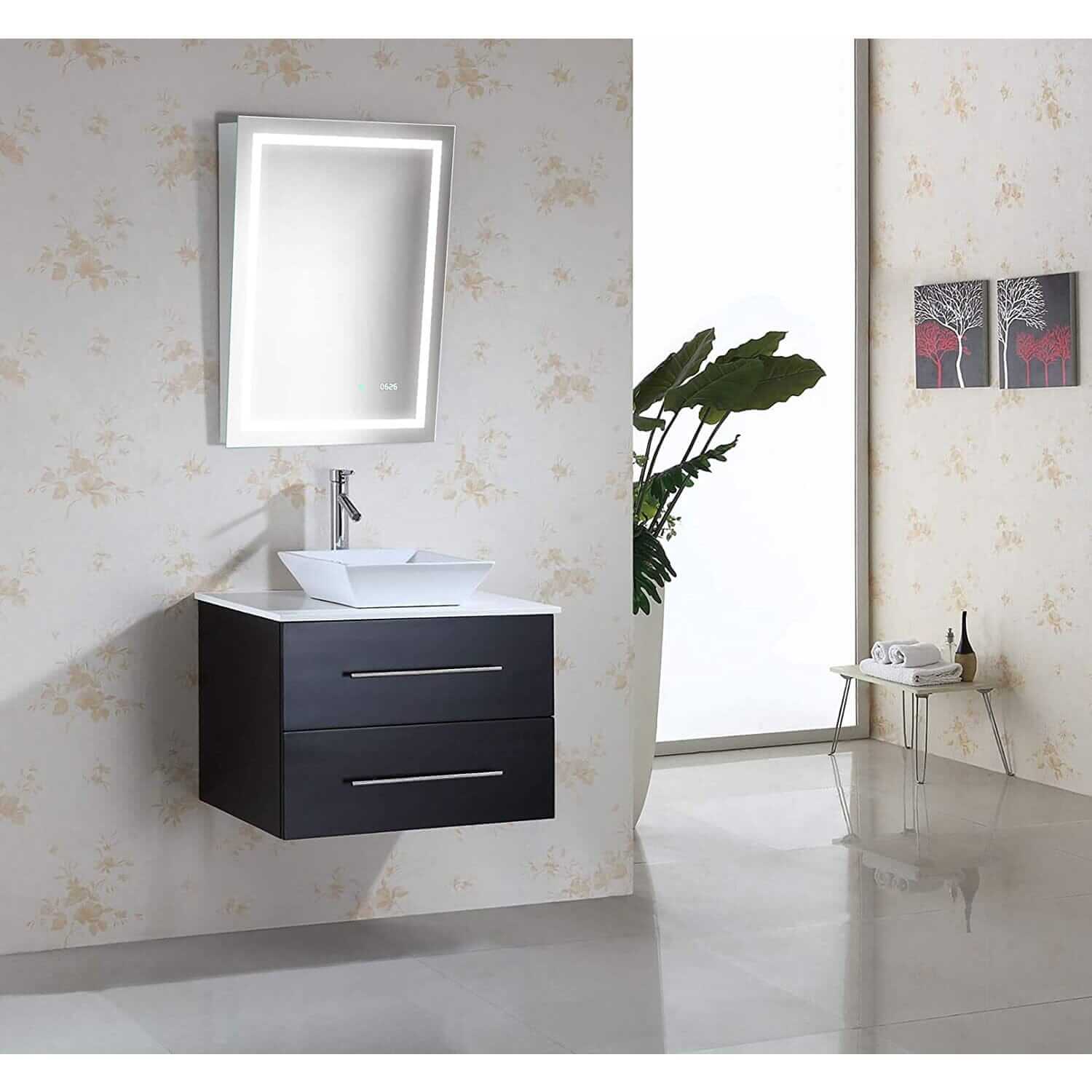 ADA Mirror - Krugg Icon Fixed Tilt Bathroom Mirror