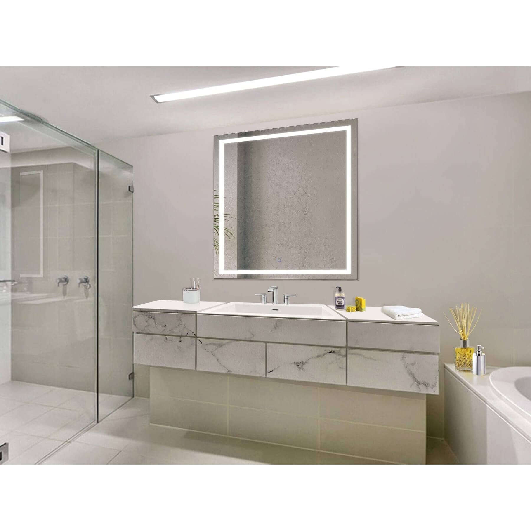 Lighted Bathroom Mirror - Krugg Icon 42