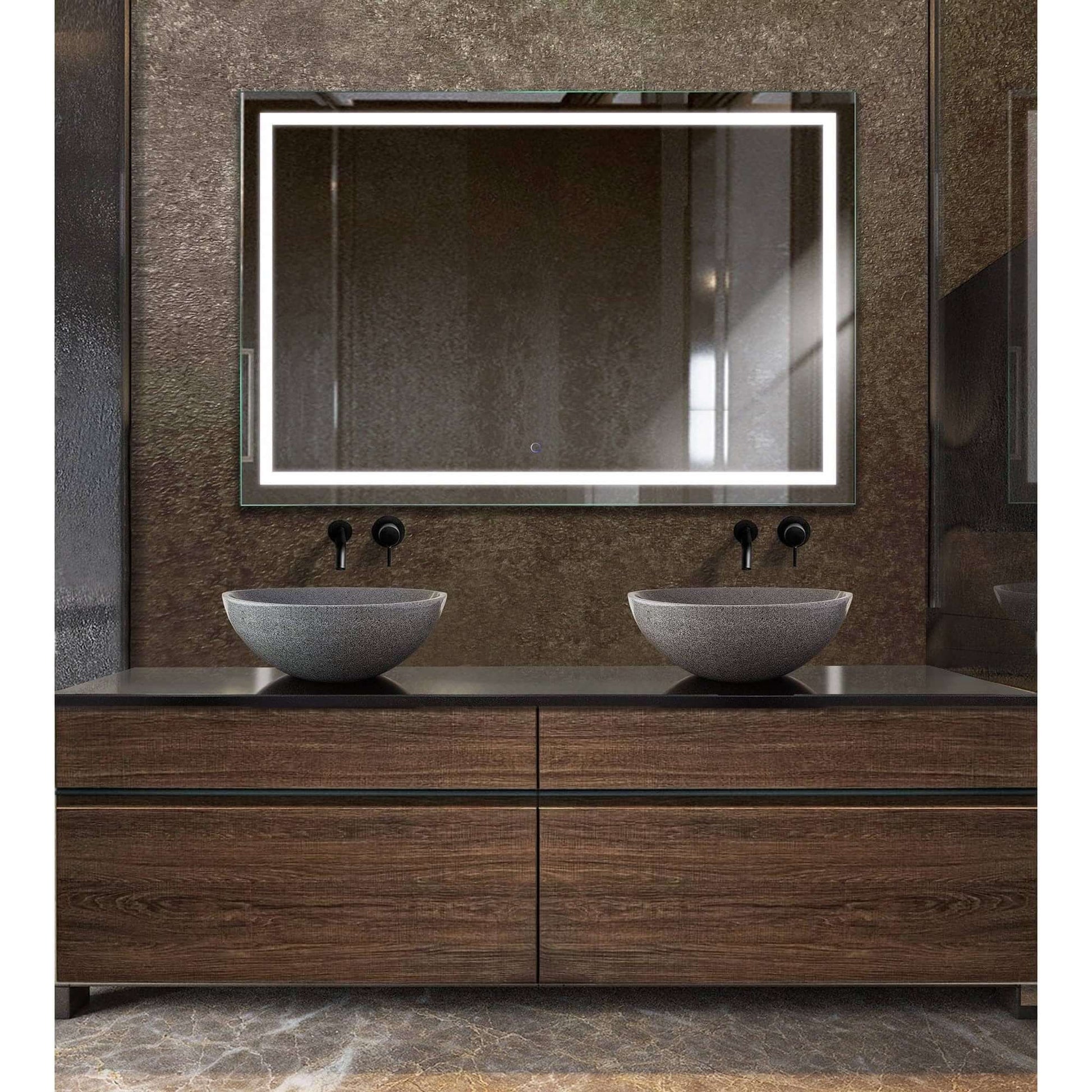 Krugg Icon 54 x 36 LED Bathroom Mirror - Dimmer & Defogger