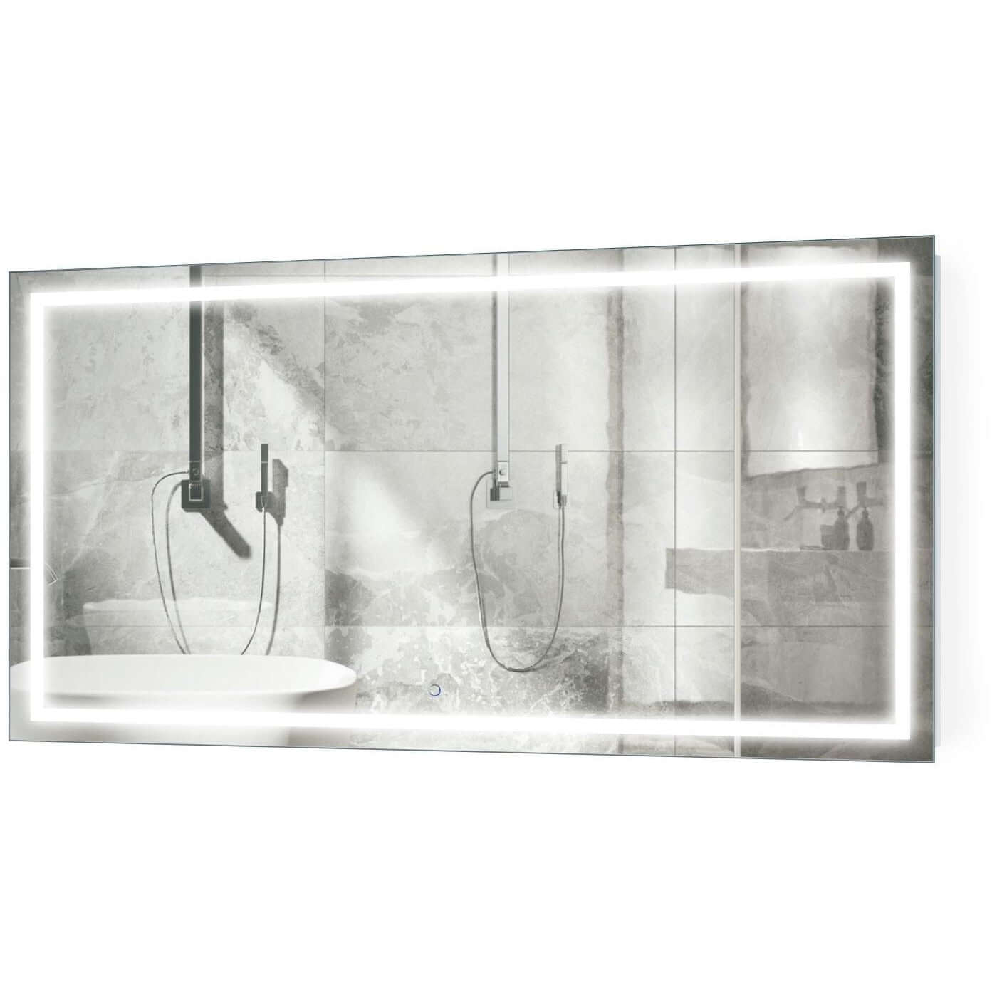 Krugg Icon 66 x 36 LED Bathroom Mirror - Dimmer & Defogger