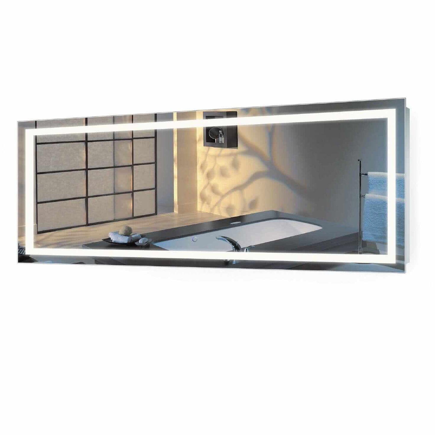 Krugg Icon 72 x 30 LED Bathroom Mirror - Dimmer & Defogger