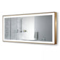 Lighted Bathroom Mirror - Krugg Soho Gold LED - SOHO6030G