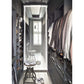 Krugg EXL 96 x 36 LED Bathroom Mirror installed in a modern walk-in closet providing clear, even lighting for grooming and dressing.