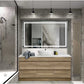 Krugg Icon 60x36 LED Bathroom Mirror in a modern bathroom 