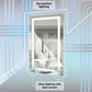 Krugg Svange 6036DLLR 60″ X 36″ LED Medicine Cabinet showing perfect lighting versus other lighting options with dark corners.