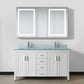 Krugg Svange 6036DLLR 60″ X 36″ LED Medicine Cabinet with modern design and illuminated mirrors, enhancing bathroom luxury and functionality.