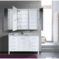 Krugg Svange 6042LLR 60″ X 42″ LED Medicine Cabinet with mirrored doors and shelves, enhancing bathroom elegance and functionality.