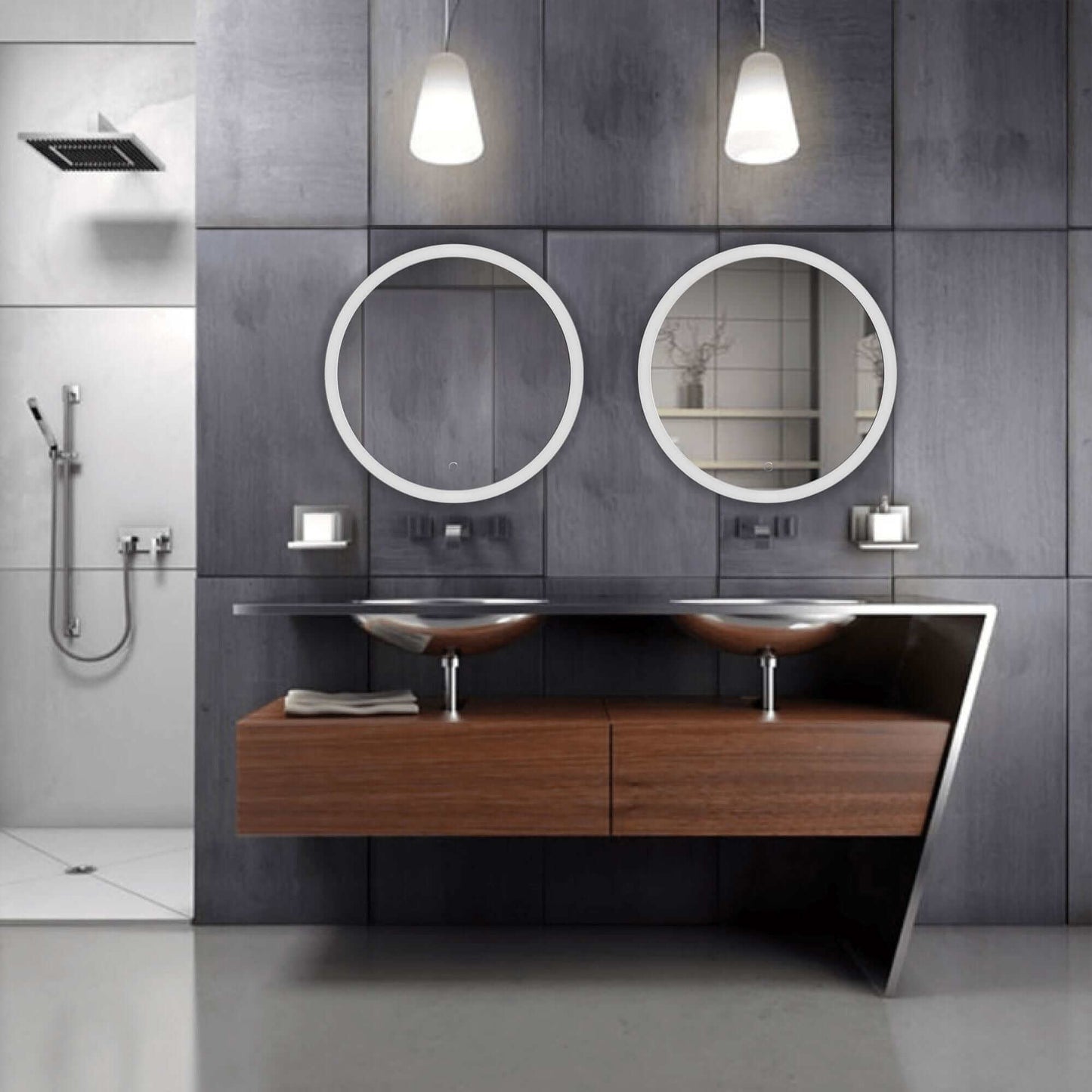 Lighted Bathroom Mirror - Krugg Sol 30" Round - SOL3030R