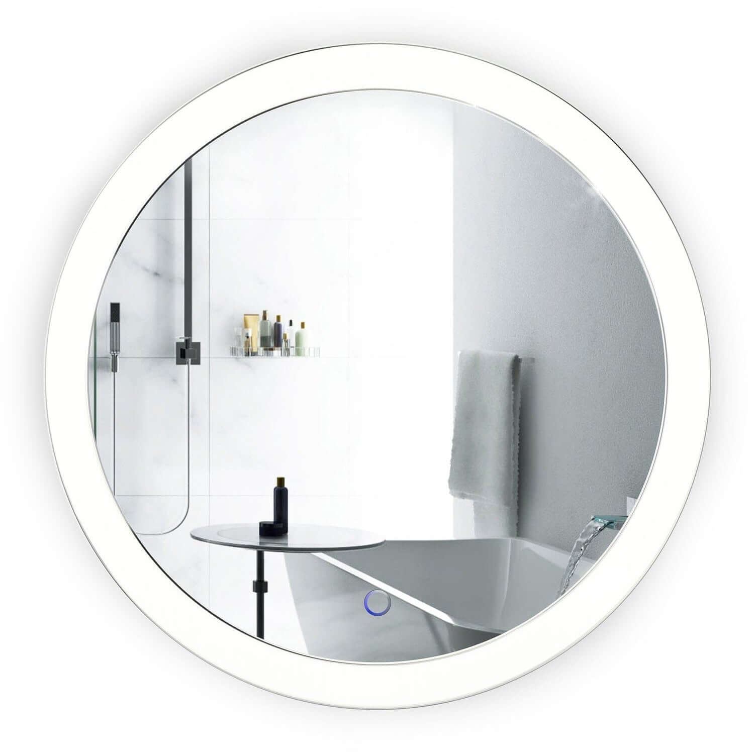 Lighted Bathroom Mirror - Krugg Sol 22" Round - SOL2222R