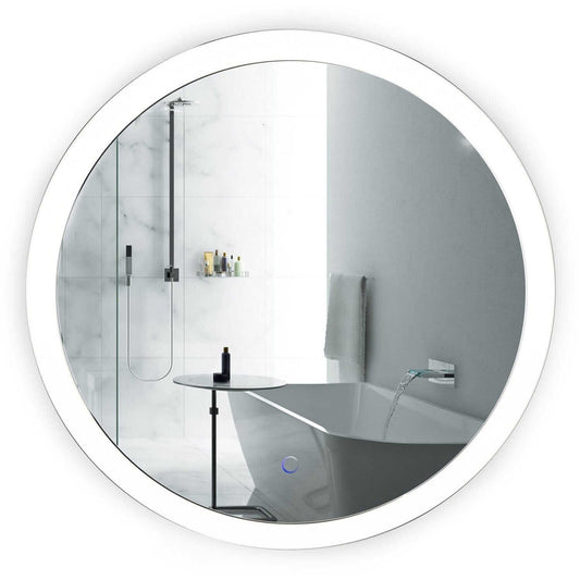 Lighted Bathroom Mirror - Krugg Sol 27" Round - SOL2727R 
