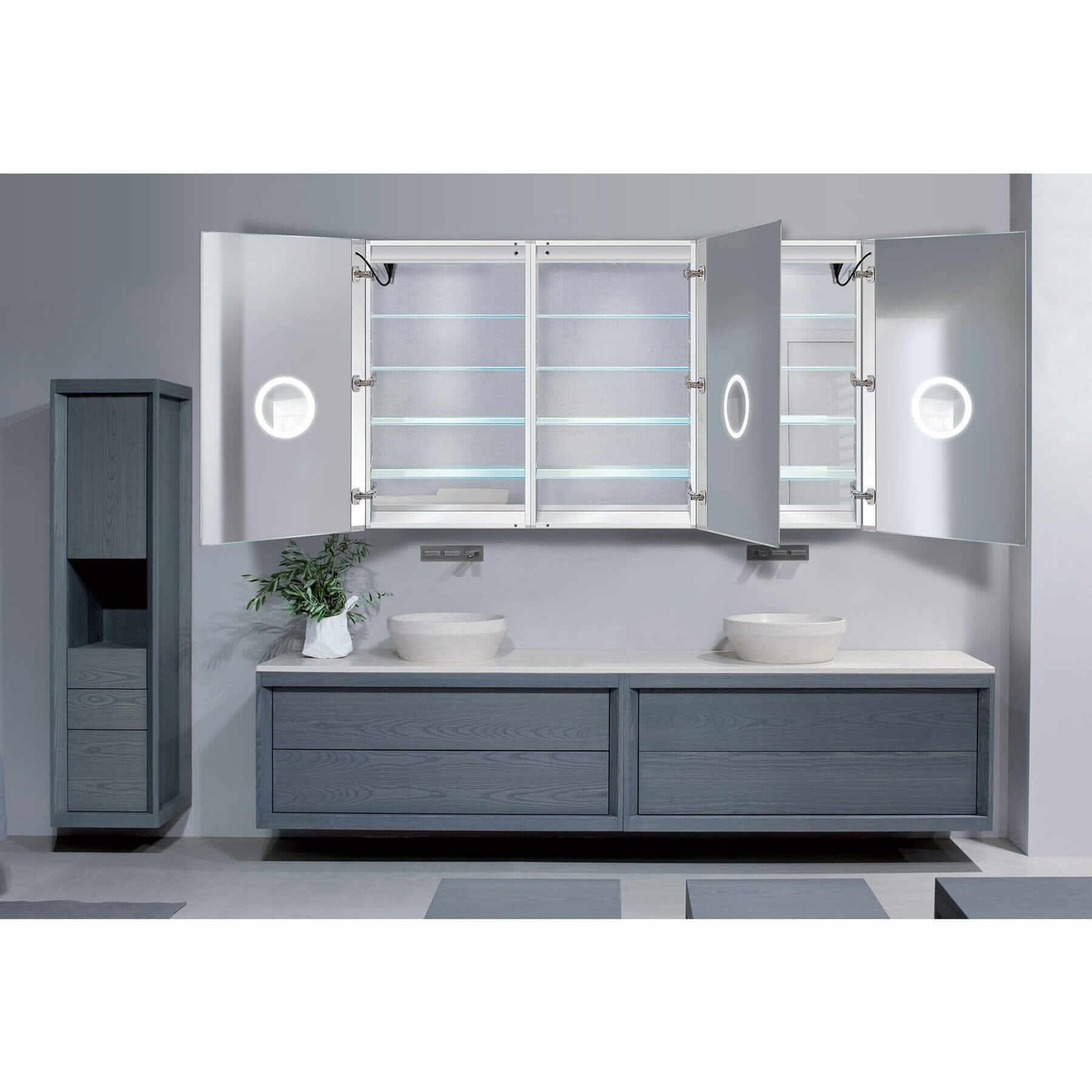 LED Medicine Cabinet - Krugg LED Lighted - SVANGE7242TLRR 
