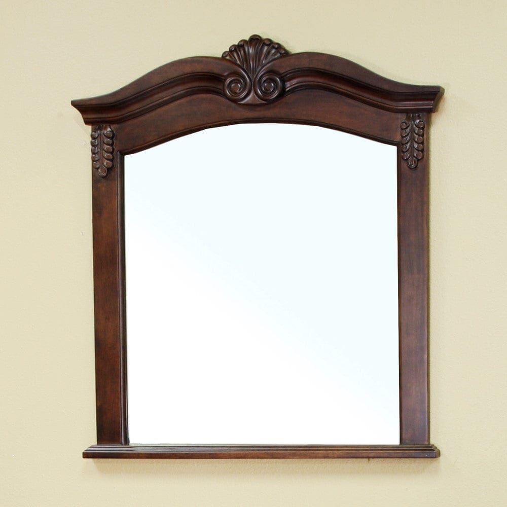 Bellaterra Solid Wood Frame Mirror In Walnut - 33.5W x 38.6H-Distinct Mirrors